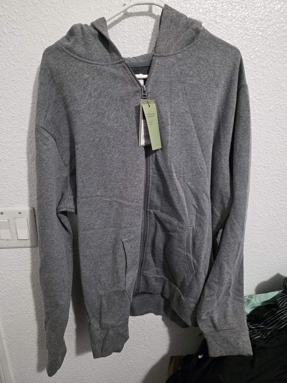 Goodfellow & Co Gray Full-Zip Hooded Sweatshirt